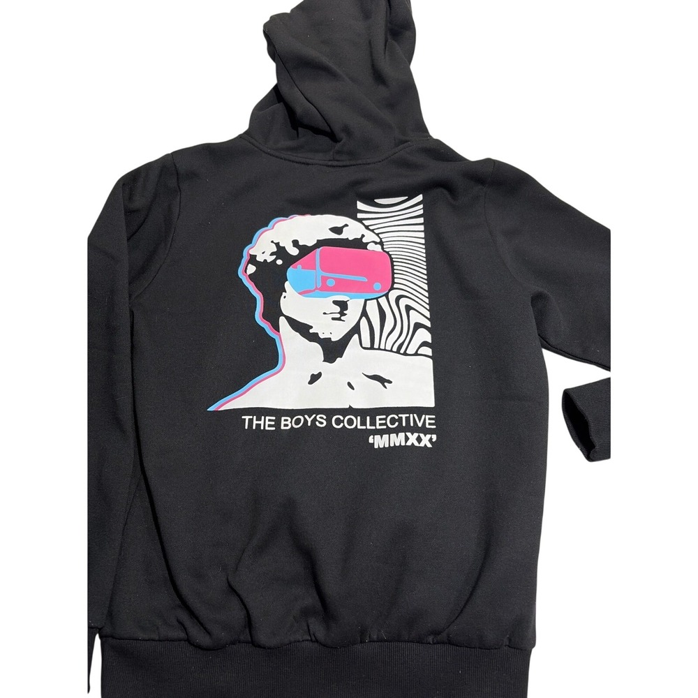 The Boys Collective MMXX Black Hoodie VR Bust Graphic Sweatshirt Mens Small